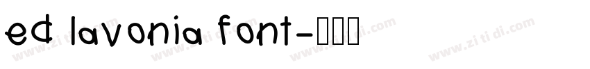 ed lavonia font字体转换